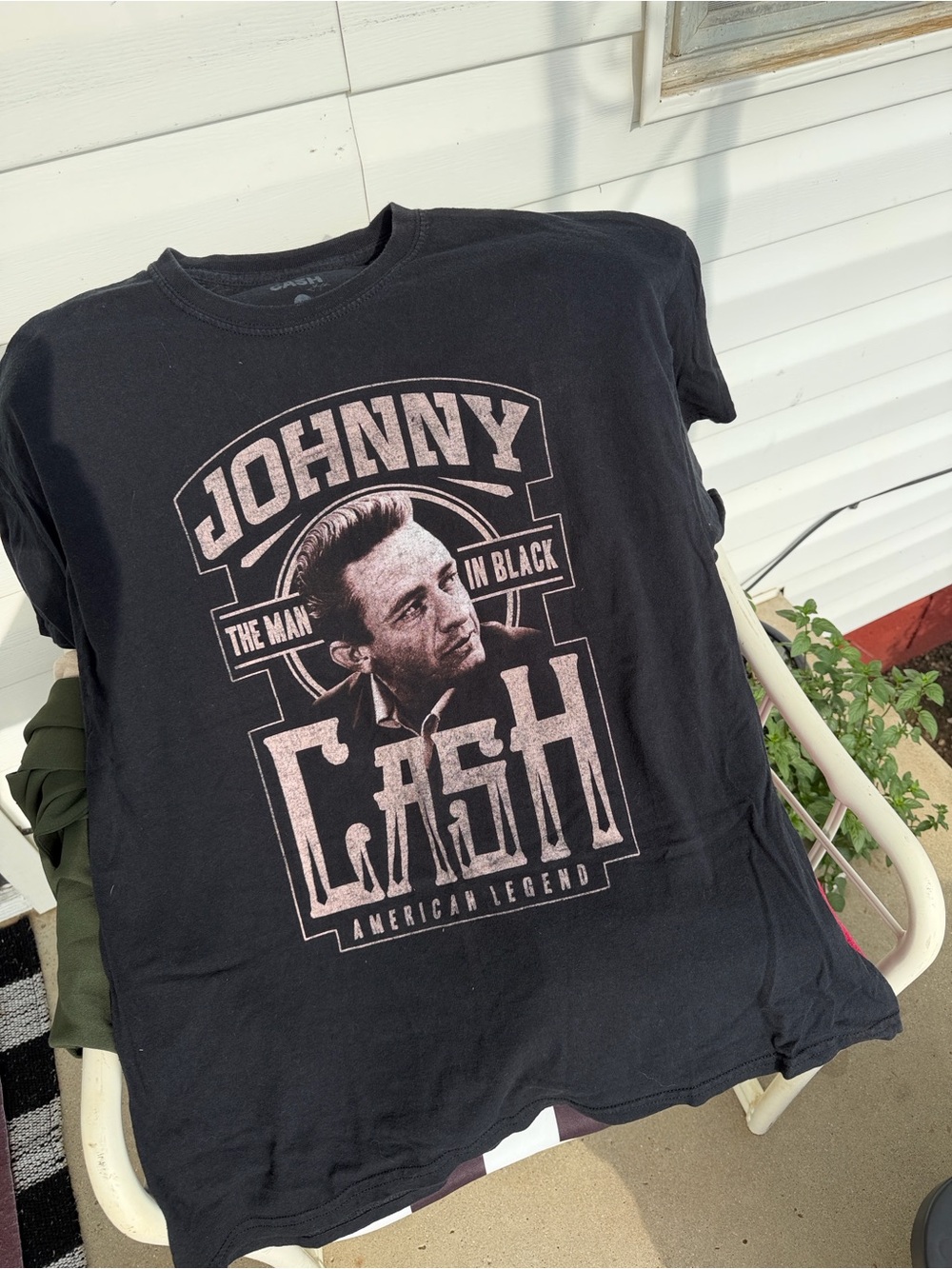 Black Johnny Cash Graphic Tee - Women's Short Sleeve